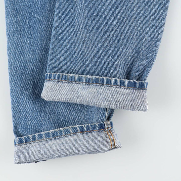 Levi's 505 Painted Custom Tapered Denim Pants, Men's Size W33 (approx.) cotton Blue type light blue Vintage Second Hand