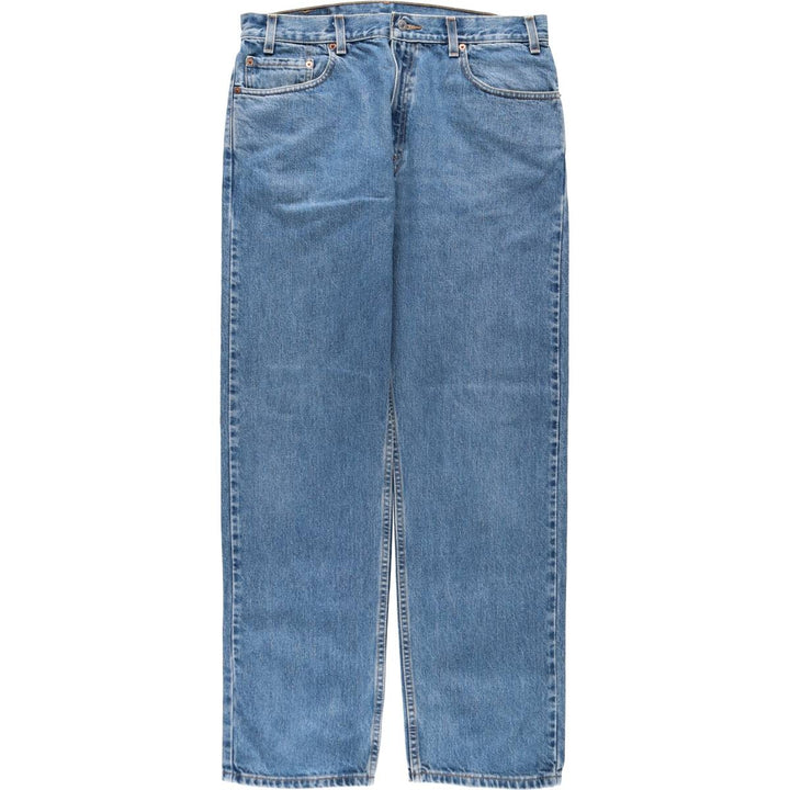 00'S Levi's 505 REGULAR FIT STRAIGHT LEG tapered denim pants for men, size w35 cotton Blue type light blue Vintage Second Hand