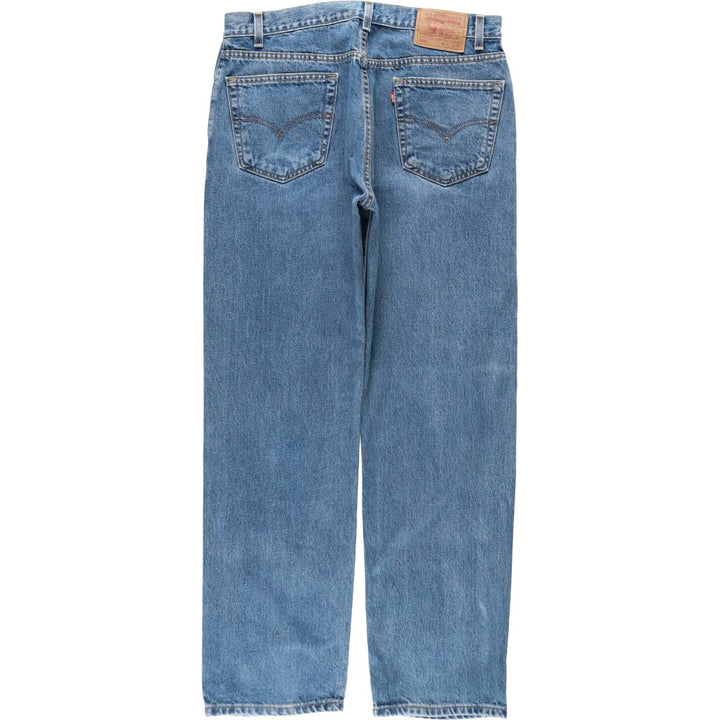 00'S Levi's 505 REGULAR FIT STRAIGHT LEG tapered denim pants for men, size w35 cotton Blue type light blue Vintage Second Hand