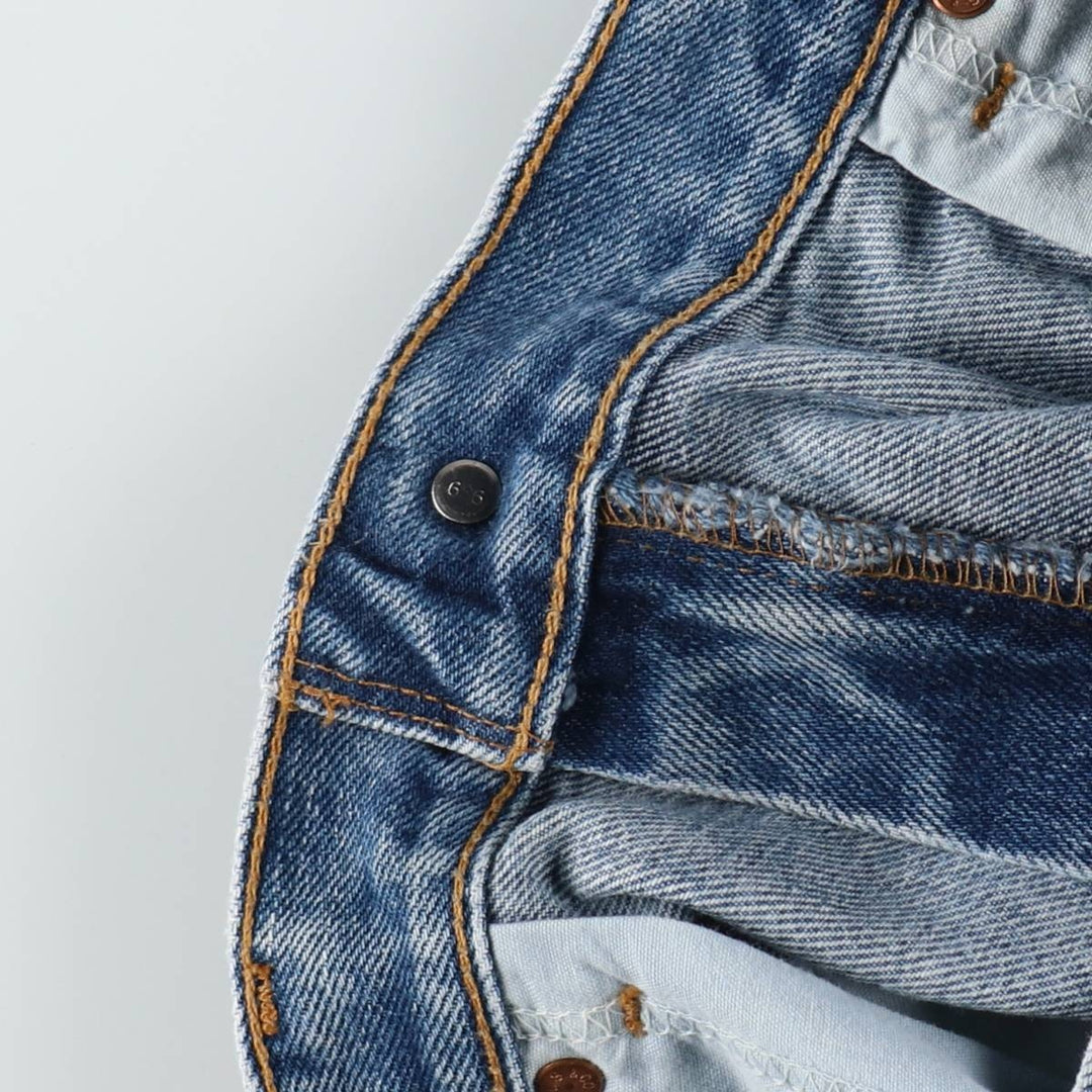 00'S Levi's 505 REGULAR FIT STRAIGHT LEG tapered denim pants for men, size w35 cotton Blue type light blue Vintage Second Hand