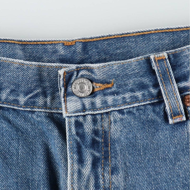 00'S Levi's 505 REGULAR FIT STRAIGHT LEG tapered denim pants for men, size w35 cotton Blue type light blue Vintage Second Hand