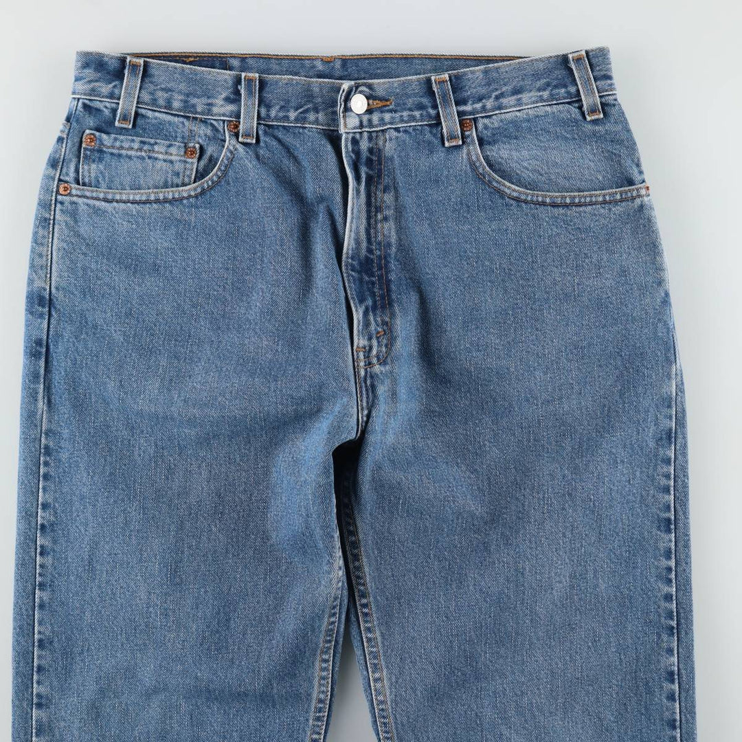 00'S Levi's 505 REGULAR FIT STRAIGHT LEG tapered denim pants for men, size w35 cotton Blue type light blue Vintage Second Hand