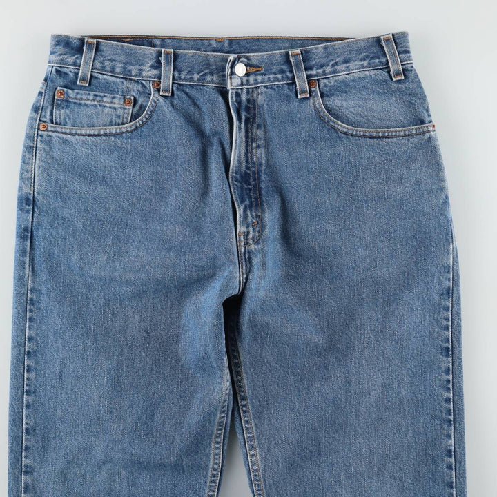 00'S Levi's 505 REGULAR FIT STRAIGHT LEG tapered denim pants for men, size w35 cotton Blue type light blue Vintage Second Hand