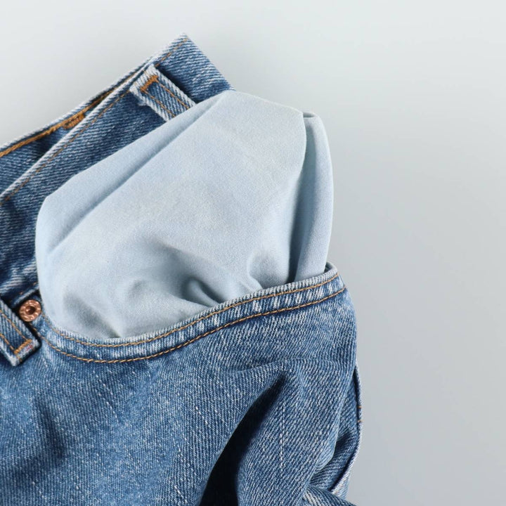 00'S Levi's 505 REGULAR FIT STRAIGHT LEG tapered denim pants for men, size w35 cotton Blue type light blue Vintage Second Hand