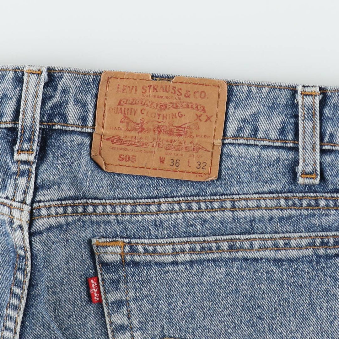 90'S Levi's 505 Tapered Denim Pants Made in USA Men's W34 Vintage cotton Blue type light blue Vintage Second Hand