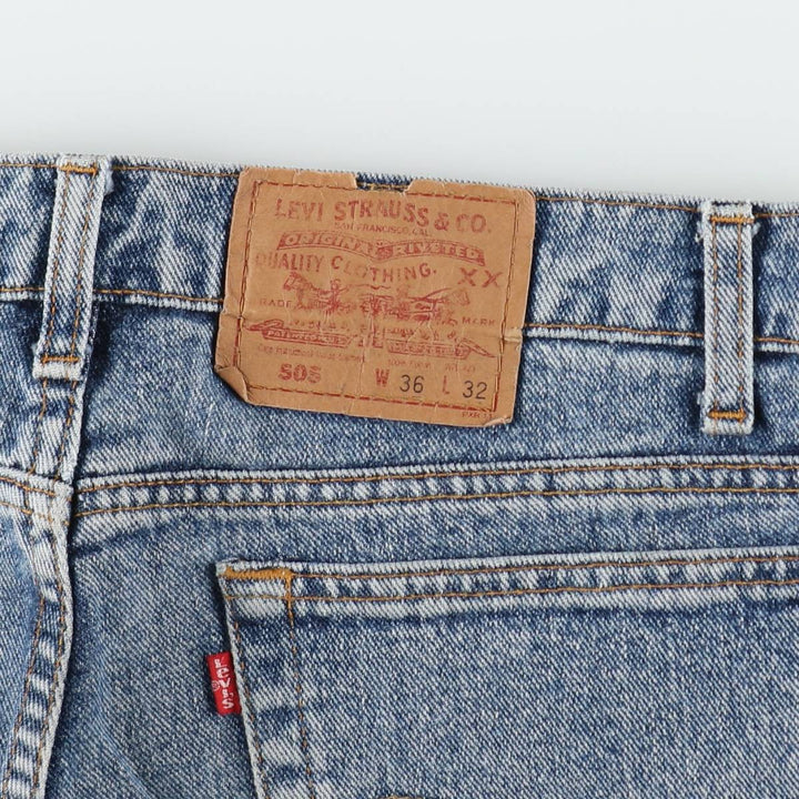 90'S Levi's 505 Tapered Denim Pants Made in USA Men's W34 Vintage cotton Blue type light blue Vintage Second Hand
