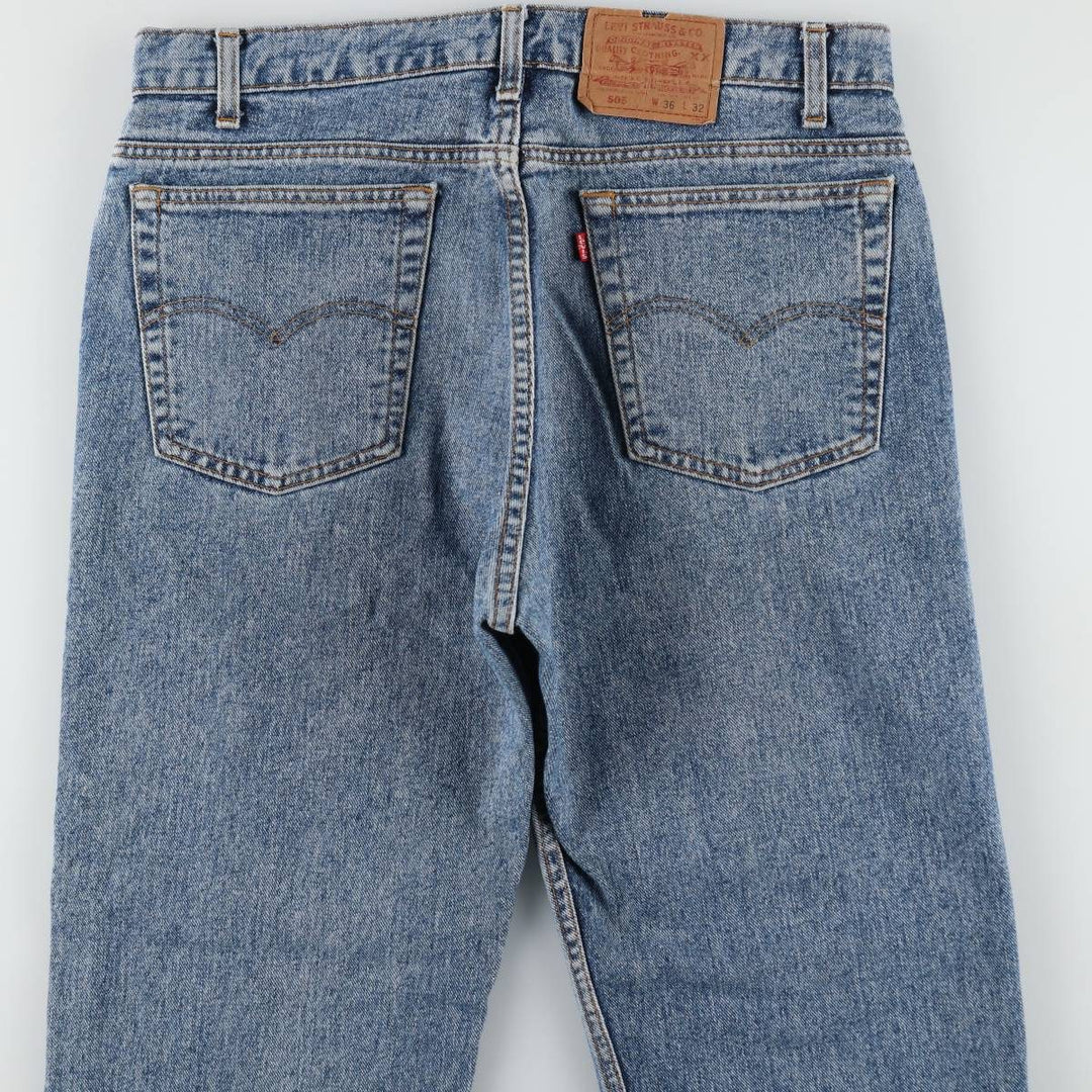 90'S Levi's 505 Tapered Denim Pants Made in USA Men's W34 Vintage cotton Blue type light blue Vintage Second Hand