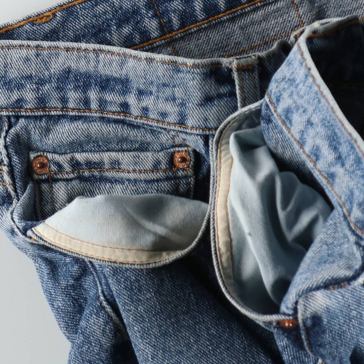 90'S Levi's 505 Tapered Denim Pants Made in USA Men's W34 Vintage cotton Blue type light blue Vintage Second Hand