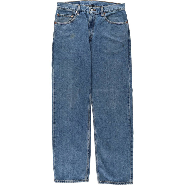 00'S Levi's 505 REGULAR FIT STRAIGHT LEG tapered denim pants for men, size w33 cotton blue type Vintage Second Hand