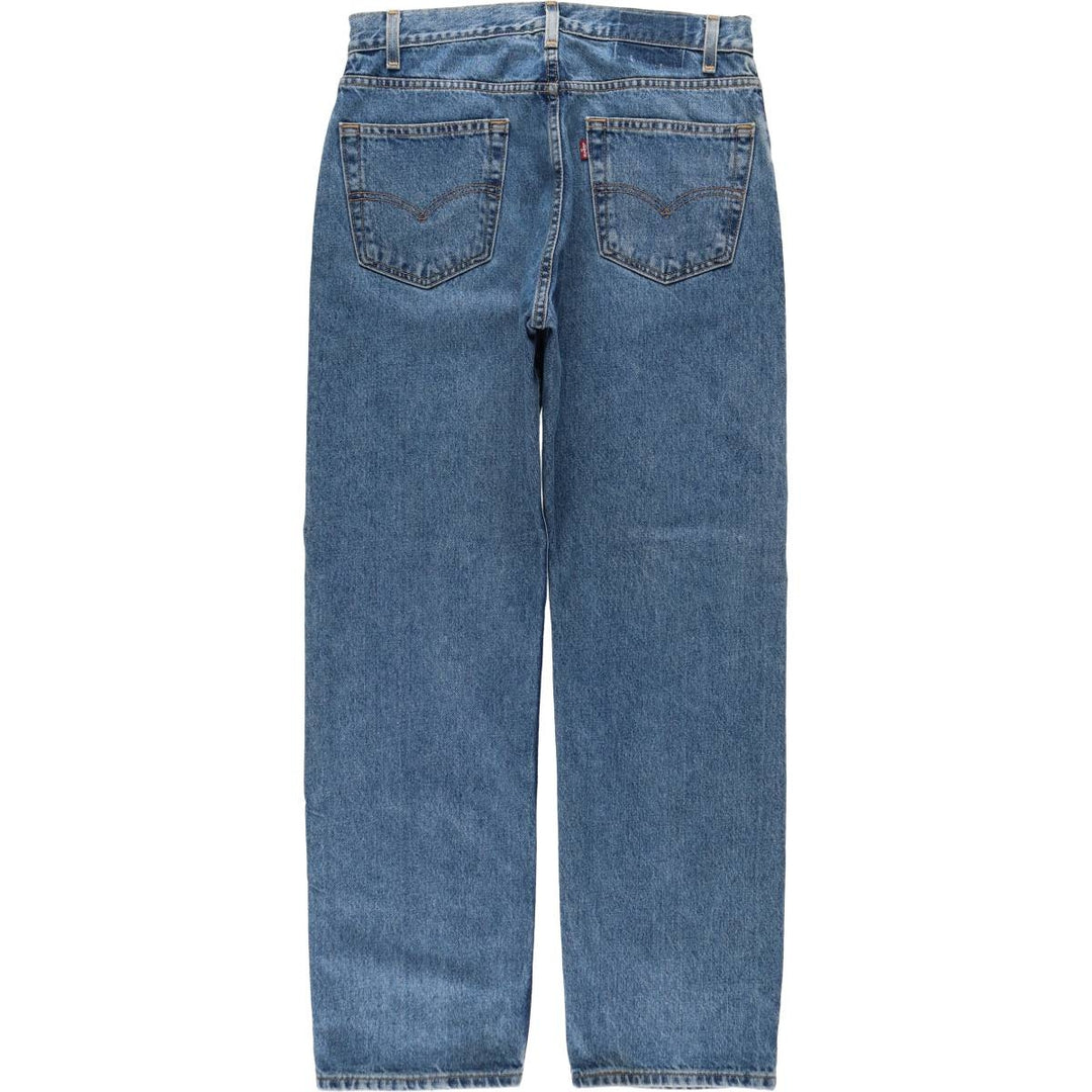 00'S Levi's 505 REGULAR FIT STRAIGHT LEG tapered denim pants for men, size w33 cotton blue type Vintage Second Hand
