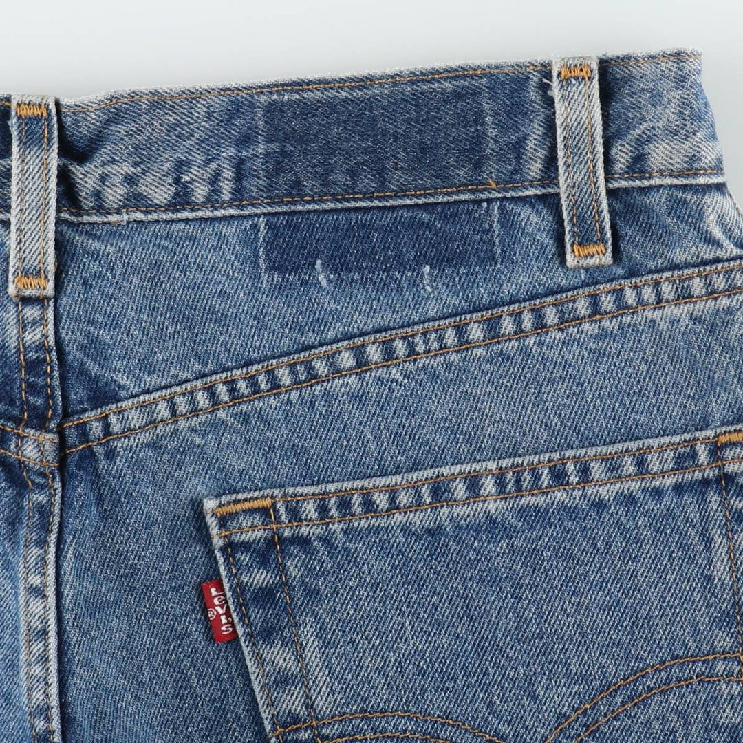 00'S Levi's 505 REGULAR FIT STRAIGHT LEG tapered denim pants for men, size w33 cotton blue type Vintage Second Hand