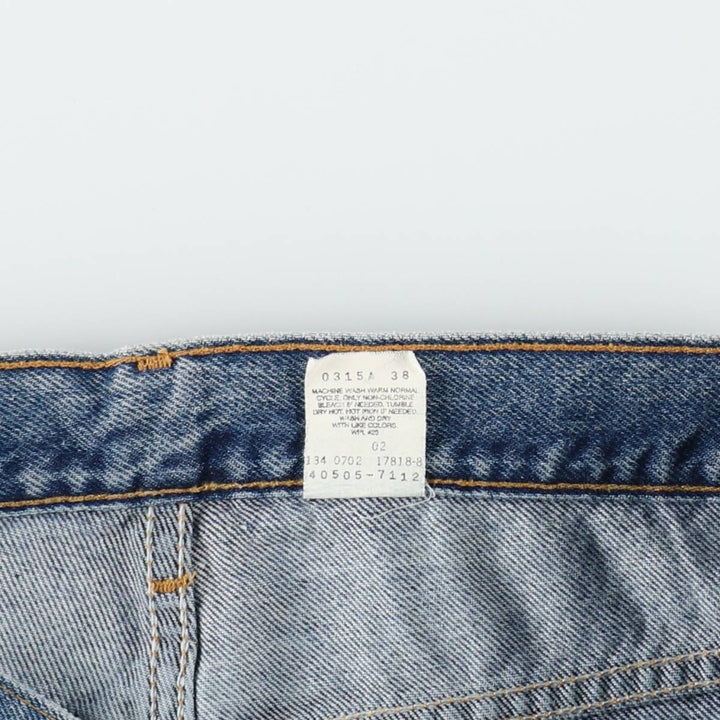 00'S Levi's 505 REGULAR FIT STRAIGHT LEG tapered denim pants for men, size w33 cotton blue type Vintage Second Hand