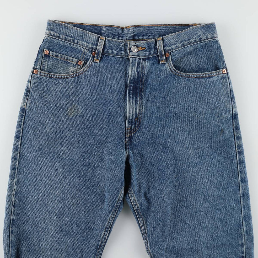 00'S Levi's 505 REGULAR FIT STRAIGHT LEG tapered denim pants for men, size w33 cotton blue type Vintage Second Hand