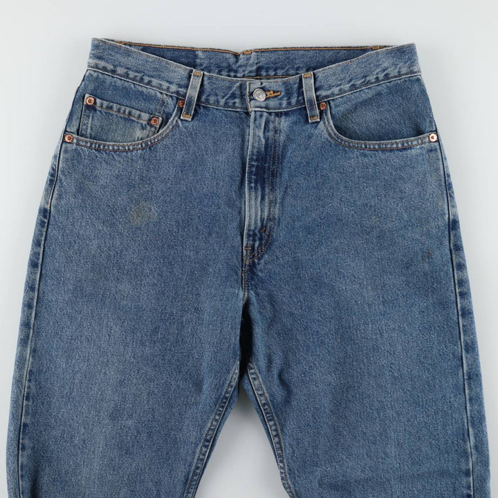 00'S Levi's 505 REGULAR FIT STRAIGHT LEG tapered denim pants for men, size w33 cotton blue type Vintage Second Hand
