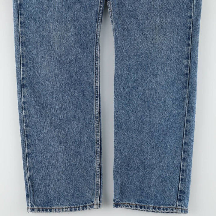 00'S Levi's 505 REGULAR FIT STRAIGHT LEG tapered denim pants for men, size w33 cotton blue type Vintage Second Hand