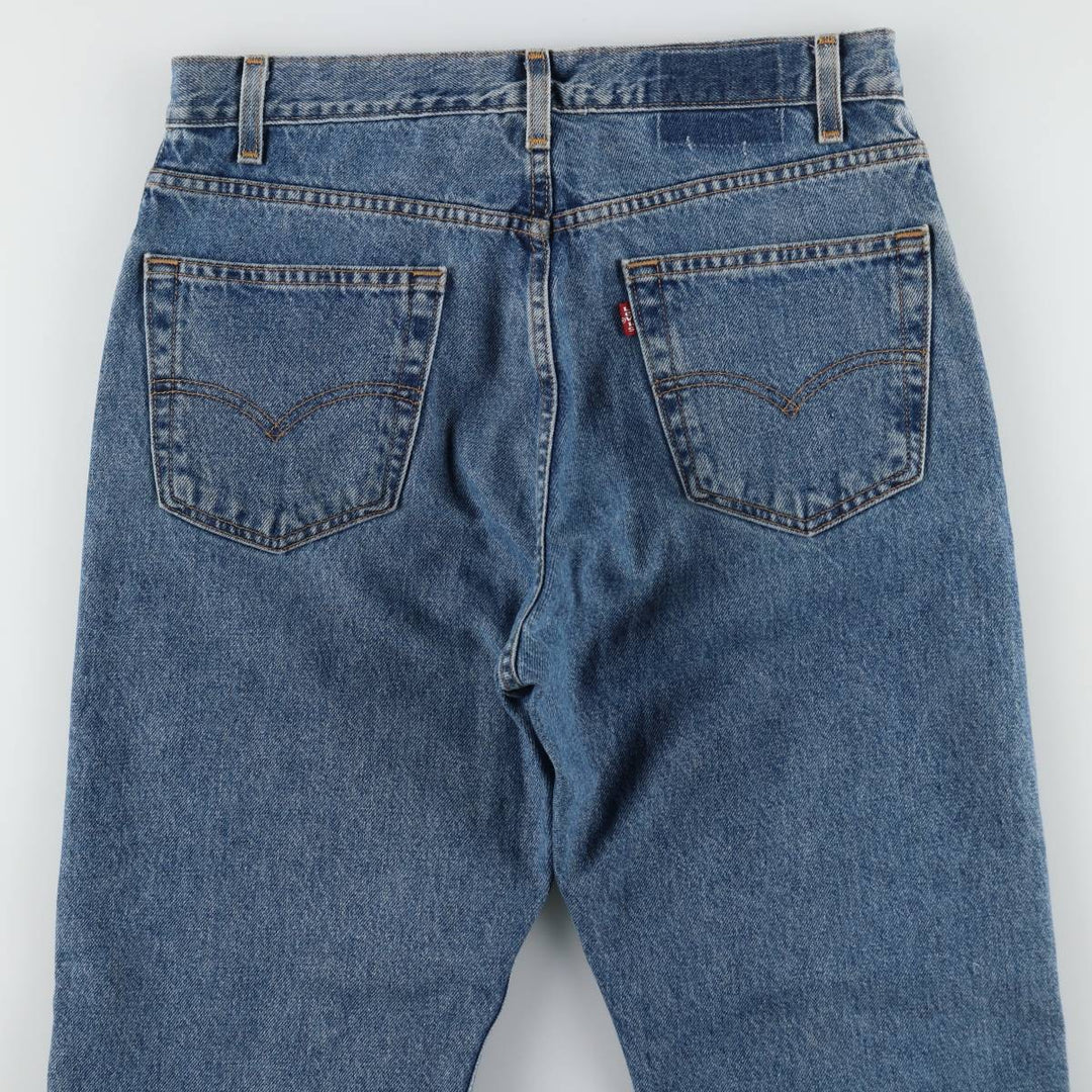 00'S Levi's 505 REGULAR FIT STRAIGHT LEG tapered denim pants for men, size w33 cotton blue type Vintage Second Hand