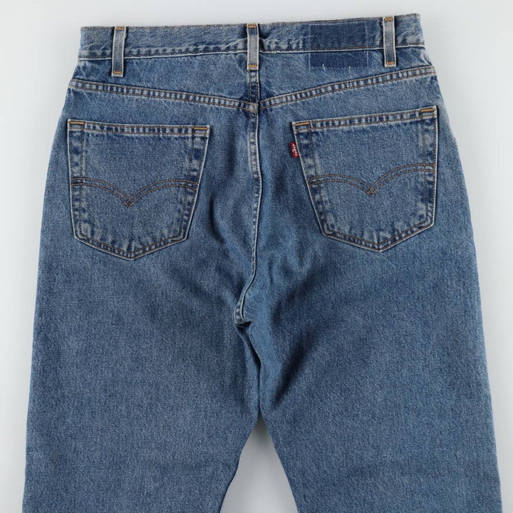 00'S Levi's 505 REGULAR FIT STRAIGHT LEG tapered denim pants for men, size w33 cotton blue type Vintage Second Hand