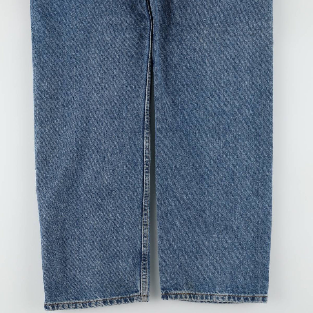 00'S Levi's 505 REGULAR FIT STRAIGHT LEG tapered denim pants for men, size w33 cotton blue type Vintage Second Hand