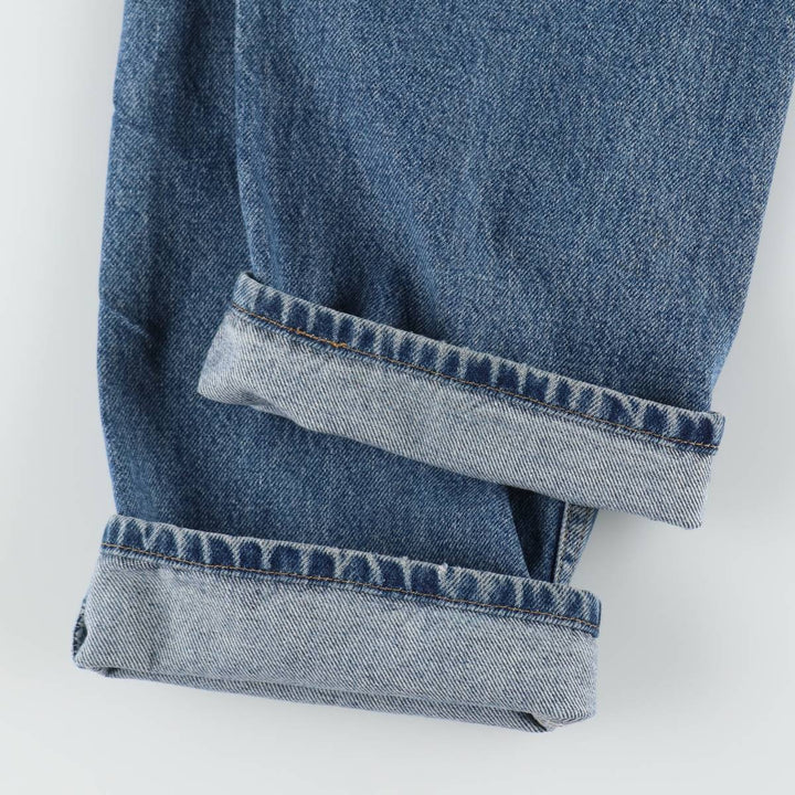 00'S Levi's 505 REGULAR FIT STRAIGHT LEG tapered denim pants for men, size w33 cotton blue type Vintage Second Hand