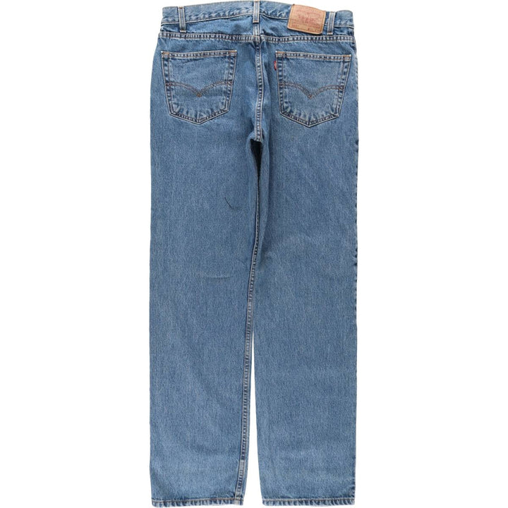 00'S Levi's 505 REGULAR FIT STRAIGHT LEG tapered denim pants for men, size w36 cotton blue type Vintage Second Hand