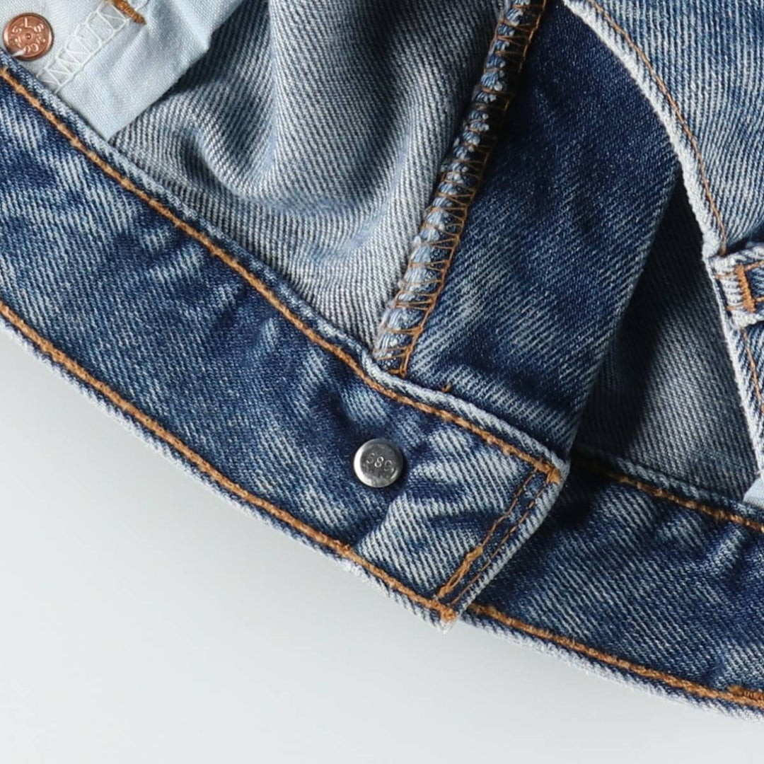 00'S Levi's 505 REGULAR FIT STRAIGHT LEG tapered denim pants for men, size w36 cotton blue type Vintage Second Hand