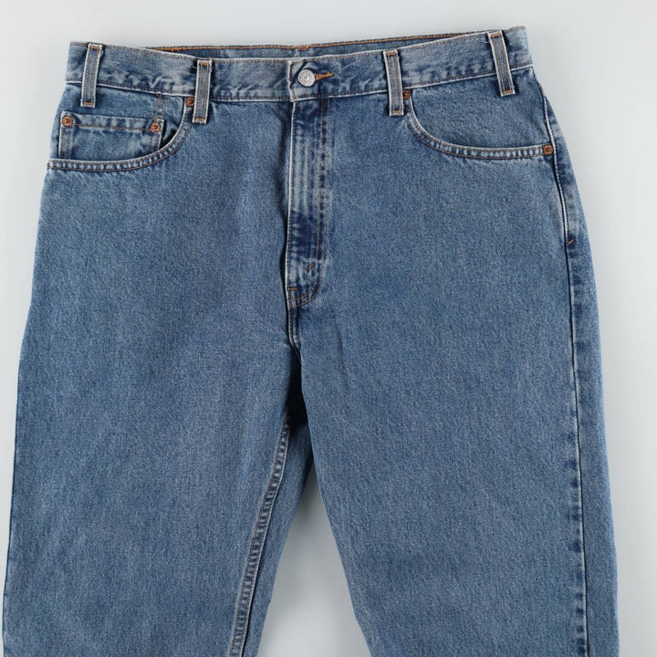 00'S Levi's 505 REGULAR FIT STRAIGHT LEG tapered denim pants for men, size w36 cotton blue type Vintage Second Hand