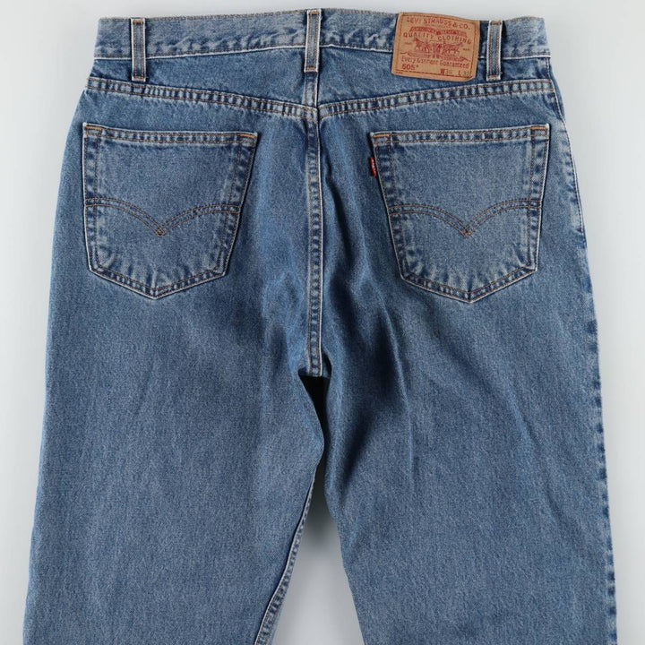 00'S Levi's 505 REGULAR FIT STRAIGHT LEG tapered denim pants for men, size w36 cotton blue type Vintage Second Hand