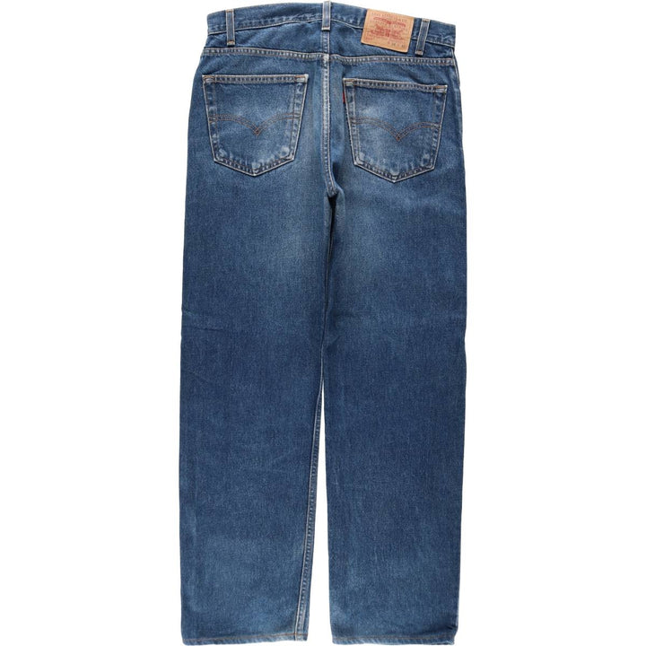 00'S Levi's 505 REGULAR FIT STRAIGHT LEG tapered denim pants for men, size w34 cotton blue type Vintage Second Hand