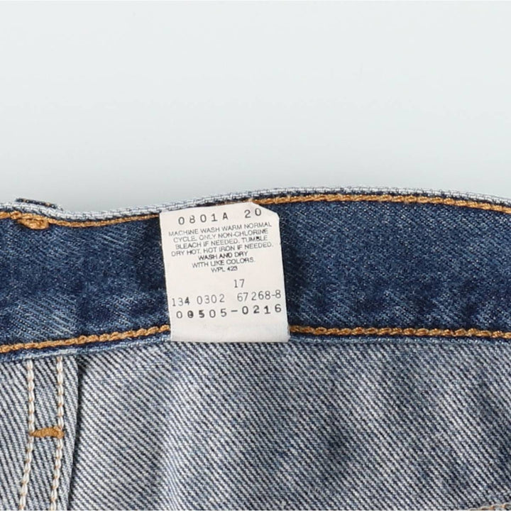 00'S Levi's 505 REGULAR FIT STRAIGHT LEG tapered denim pants for men, size w34 cotton blue type Vintage Second Hand