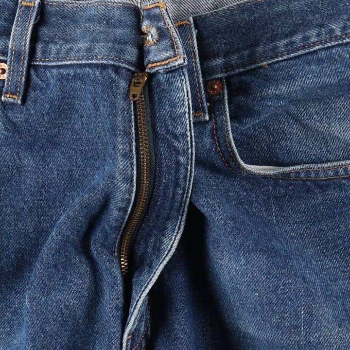00'S Levi's 505 REGULAR FIT STRAIGHT LEG tapered denim pants for men, size w34 cotton blue type Vintage Second Hand