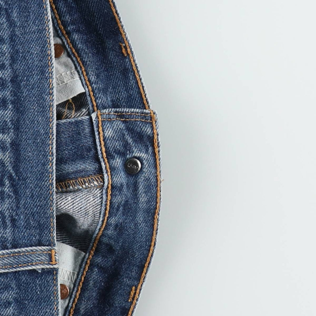 00'S Levi's 505 REGULAR FIT STRAIGHT LEG tapered denim pants for men, size w34 cotton blue type Vintage Second Hand
