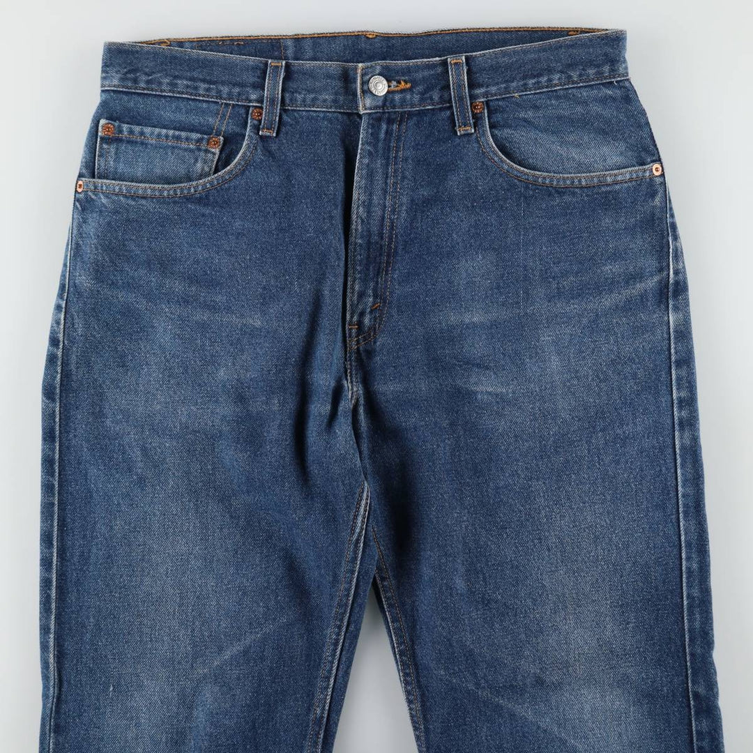 00'S Levi's 505 REGULAR FIT STRAIGHT LEG tapered denim pants for men, size w34 cotton blue type Vintage Second Hand