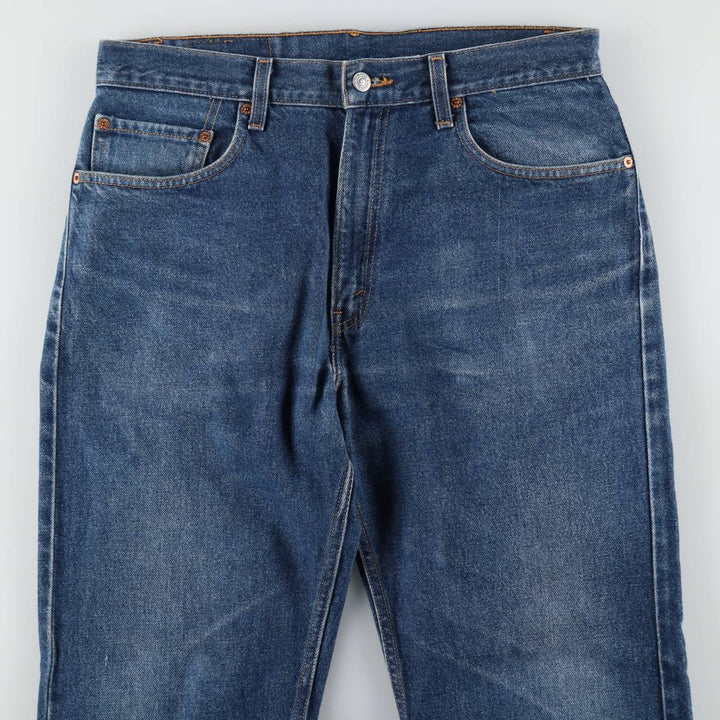 00'S Levi's 505 REGULAR FIT STRAIGHT LEG tapered denim pants for men, size w34 cotton blue type Vintage Second Hand