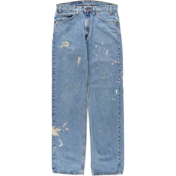 90'S Levi's 505 Regular Fit Straight Leg Orange Tab Painted Tapered Denim Pants, Men's W30 (approx.) cotton blue type Vintage Second Hand
