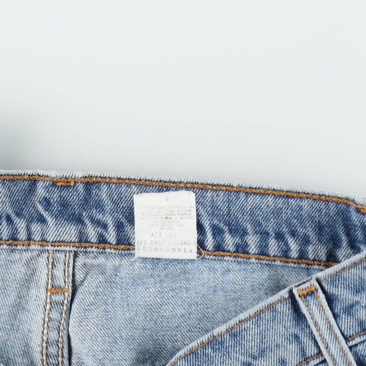 90'S Levi's 505 Regular Fit Straight Leg Orange Tab Painted Tapered Denim Pants, Men's W30 (approx.) cotton blue type Vintage Second Hand