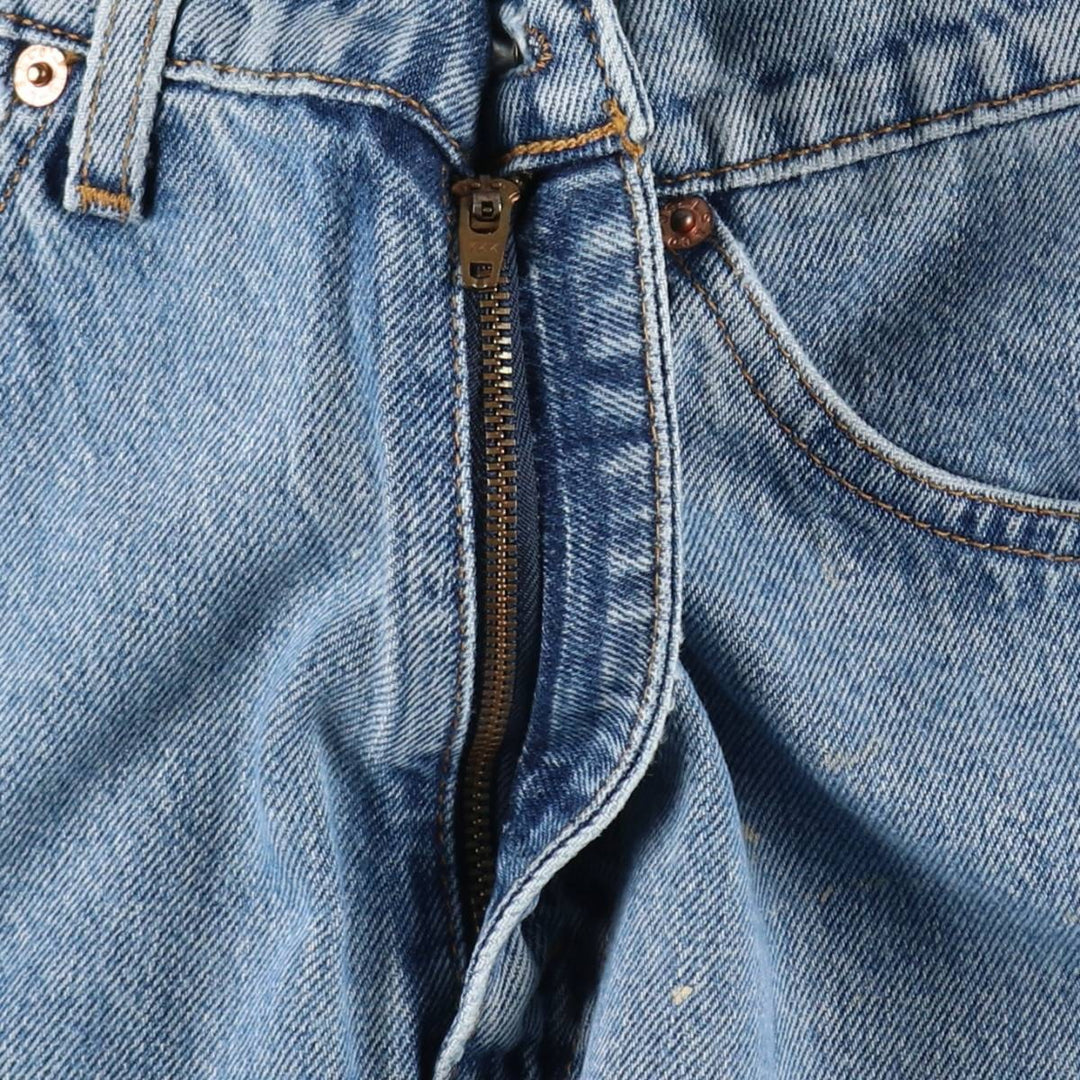 90'S Levi's 505 Regular Fit Straight Leg Orange Tab Painted Tapered Denim Pants, Men's W30 (approx.) cotton blue type Vintage Second Hand