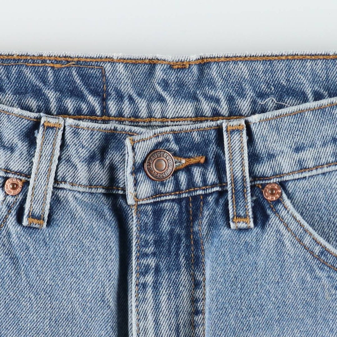 90'S Levi's 505 Regular Fit Straight Leg Orange Tab Painted Tapered Denim Pants, Men's W30 (approx.) cotton blue type Vintage Second Hand