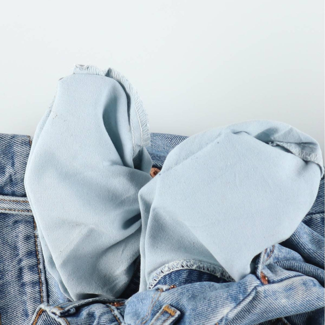 90'S Levi's 505 Regular Fit Straight Leg Orange Tab Painted Tapered Denim Pants, Men's W30 (approx.) cotton blue type Vintage Second Hand