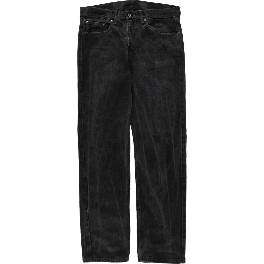 Levi's 505-0218 Black Denim Tapered Jeans, Men's Size W34 (approx.) cotton black type Vintage Second Hand