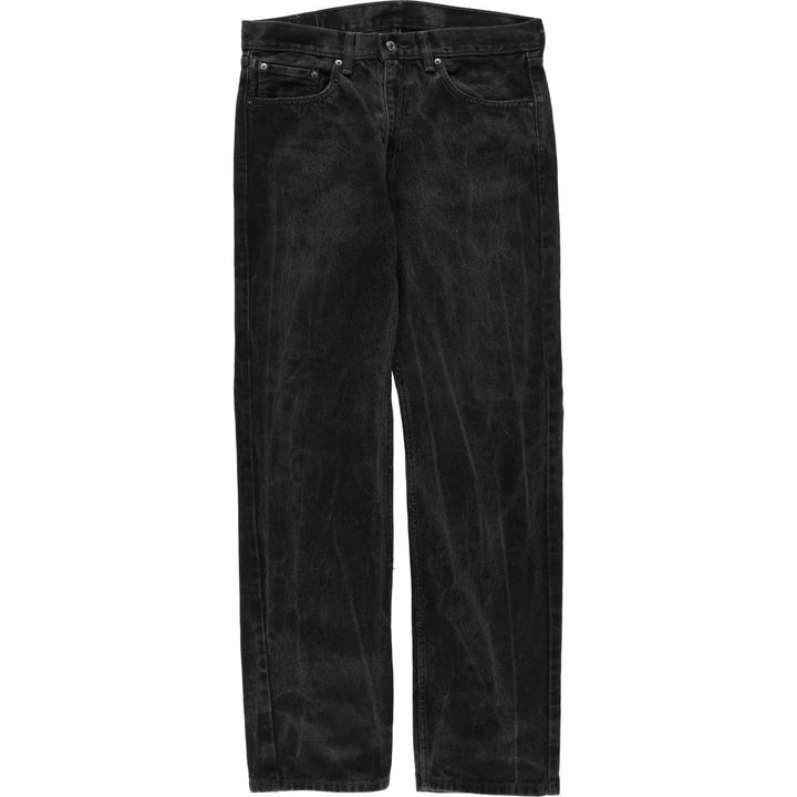 Levi's 505-0218 Black Denim Tapered Jeans, Men's Size W34 (approx.) cotton black type Vintage Second Hand