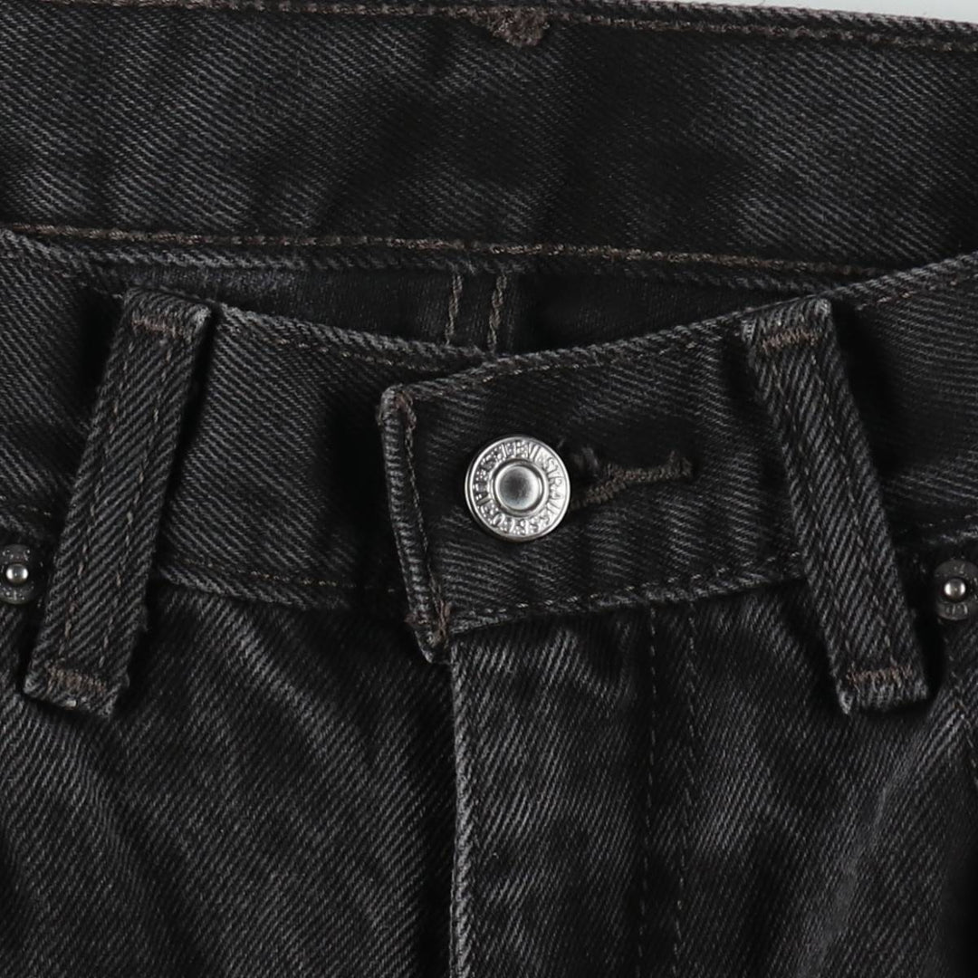 Levi's 505-0218 Black Denim Tapered Jeans, Men's Size W34 (approx.) cotton black type Vintage Second Hand