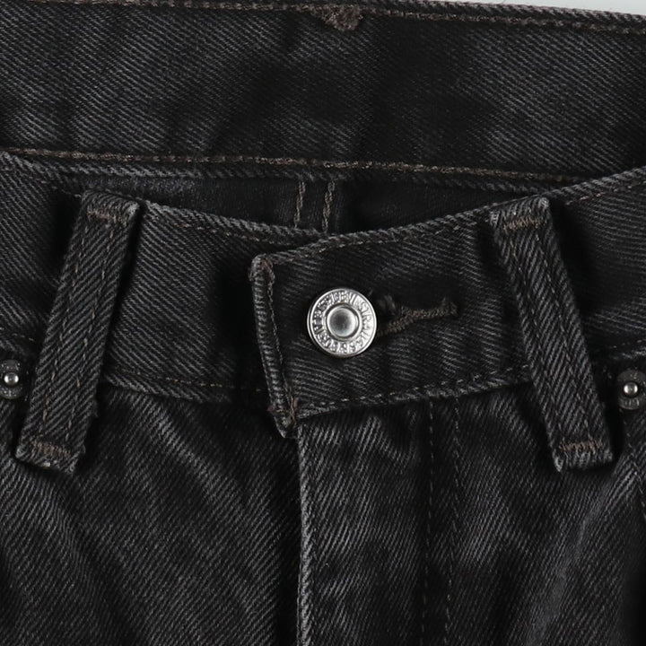 Levi's 505-0218 Black Denim Tapered Jeans, Men's Size W34 (approx.) cotton black type Vintage Second Hand