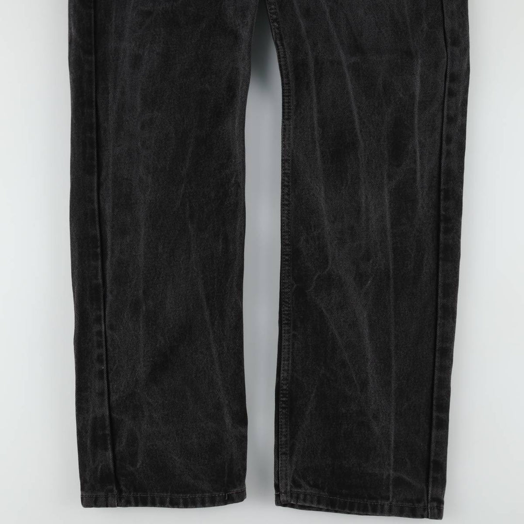 Levi's 505-0218 Black Denim Tapered Jeans, Men's Size W34 (approx.) cotton black type Vintage Second Hand