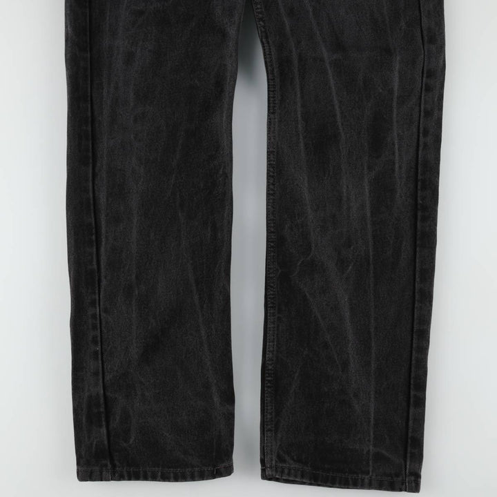 Levi's 505-0218 Black Denim Tapered Jeans, Men's Size W34 (approx.) cotton black type Vintage Second Hand