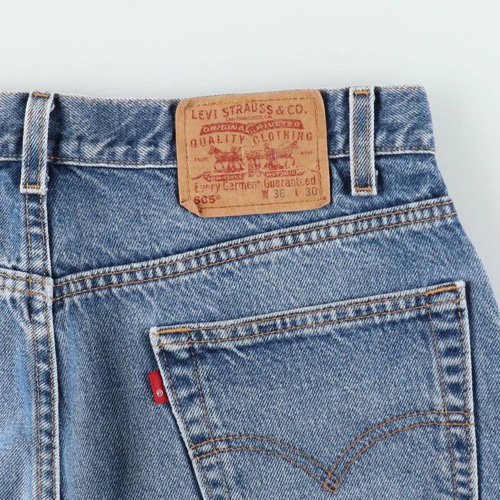 Levi's 505 tapered denim pants for men, size w36 unclear blue type Vintage Second Hand
