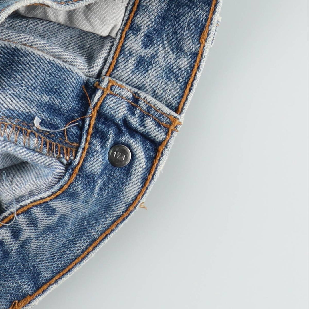 90'S Levi's 505 REGULAR FIT STRAIGHT LEG tapered denim pants for men, size W34, vintage cotton blue type Vintage Second Hand