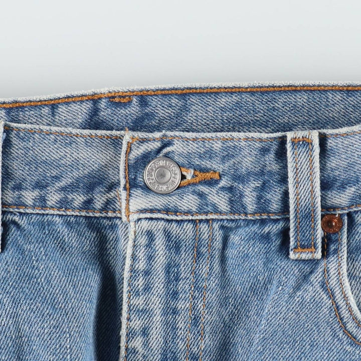 90'S Levi's 505 REGULAR FIT STRAIGHT LEG tapered denim pants for men, size W34, vintage cotton blue type Vintage Second Hand