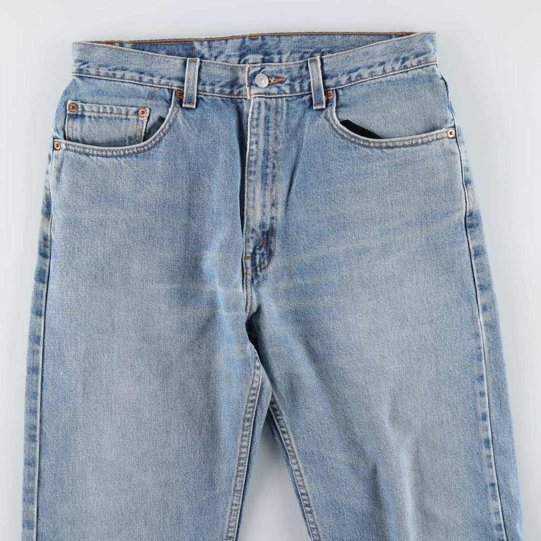 90'S Levi's 505 REGULAR FIT STRAIGHT LEG tapered denim pants for men, size W34, vintage cotton blue type Vintage Second Hand