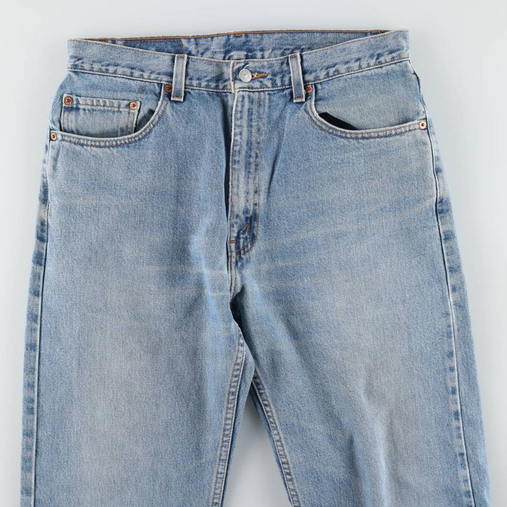 90'S Levi's 505 REGULAR FIT STRAIGHT LEG tapered denim pants for men, size W34, vintage cotton blue type Vintage Second Hand