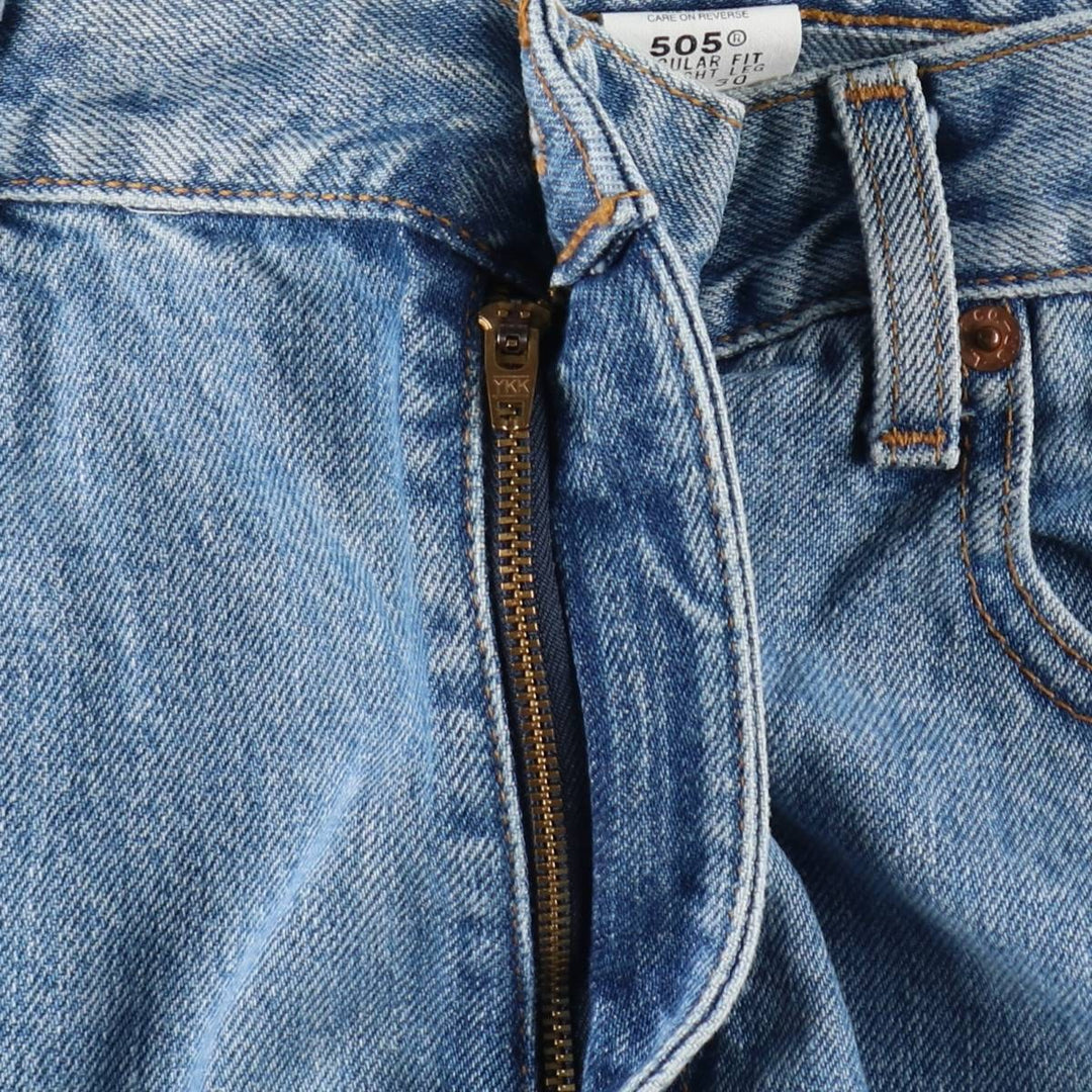 90'S Levi's 505 REGULAR FIT STRAIGHT LEG tapered denim pants for men, size w36, vintage cotton blue type Vintage Second Hand